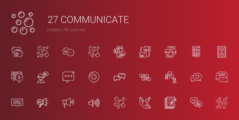 communicate icons set