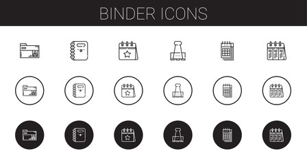 binder icons set