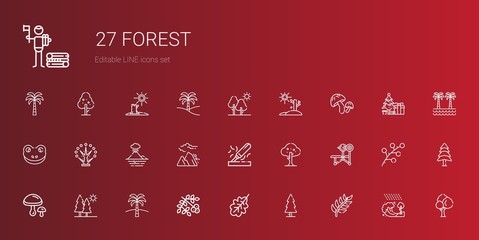 forest icons set