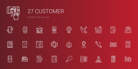 customer icons set