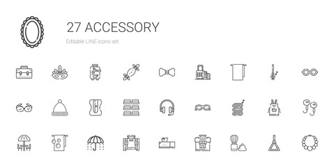 Naklejka na ściany i meble accessory icons set