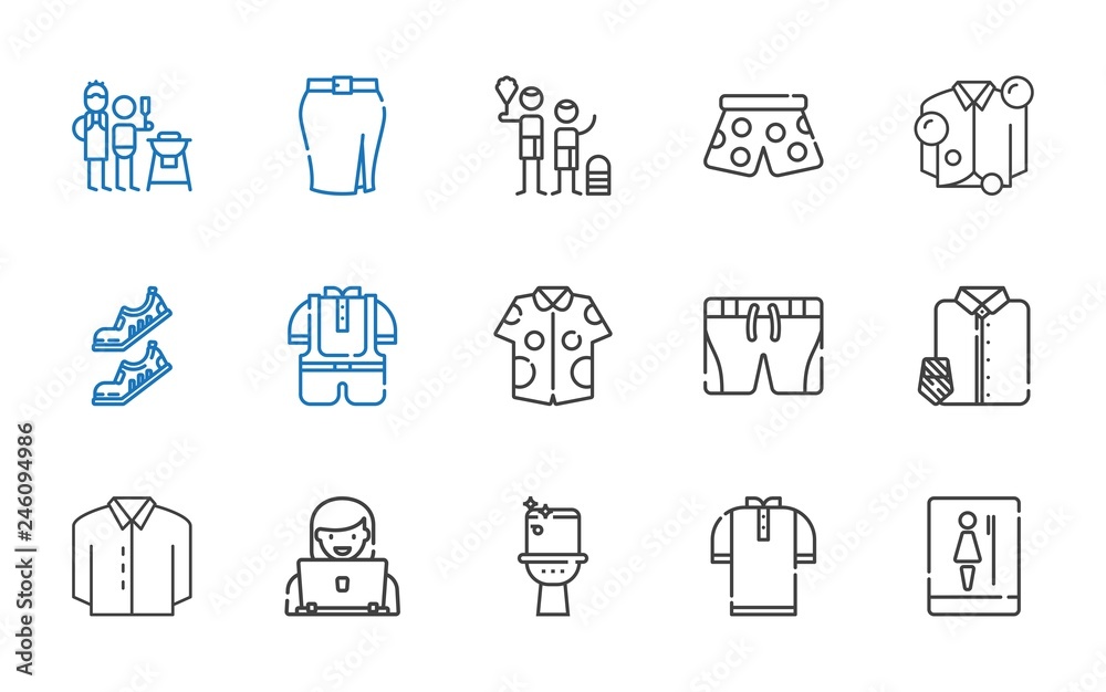 Sticker men icons set