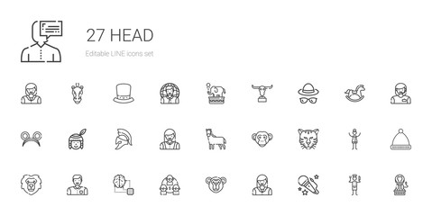 head icons set