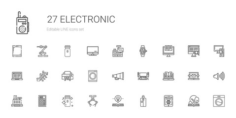 electronic icons set