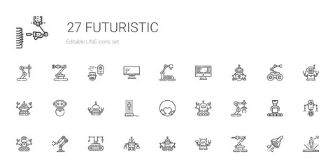 futuristic icons set
