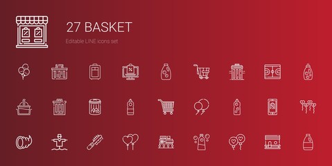 basket icons set