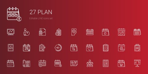 plan icons set