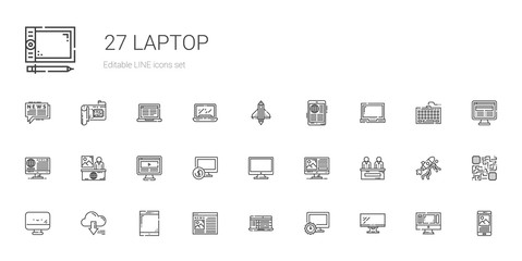 laptop icons set