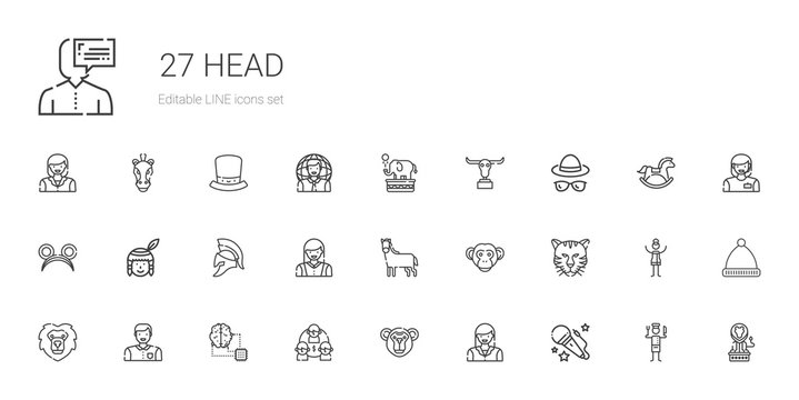 head icons set