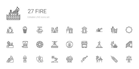 fire icons set