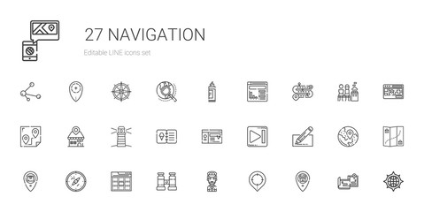 navigation icons set