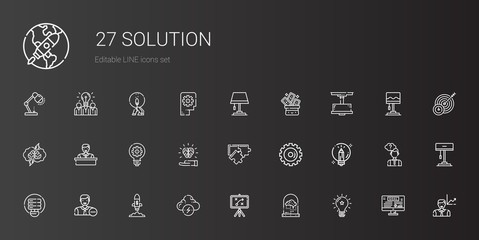 solution icons set