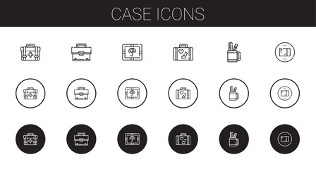 case icons set