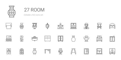 room icons set