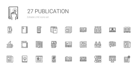 publication icons set