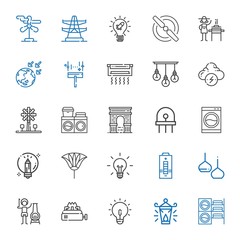 electric icons set