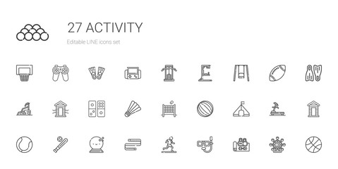activity icons set