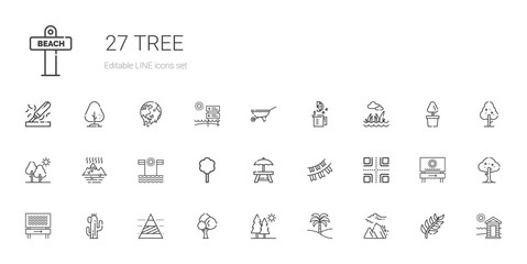 tree icons set