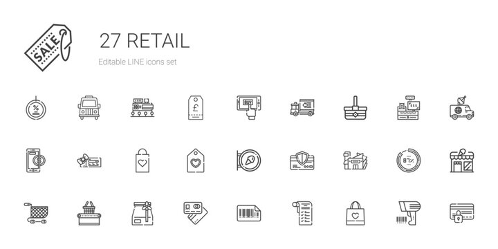 retail icons set