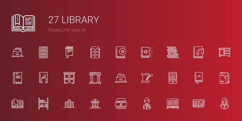 library icons set