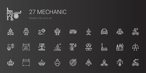 mechanic icons set