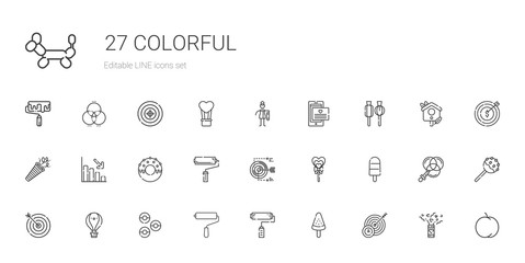 colorful icons set