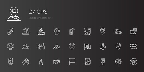 gps icons set