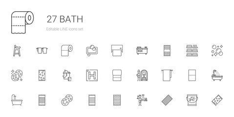 bath icons set