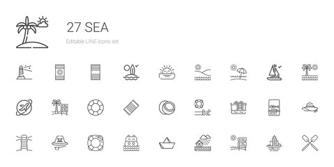 sea icons set