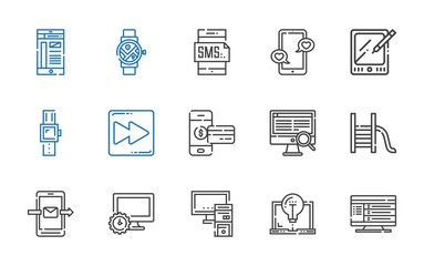 smartphone icons set