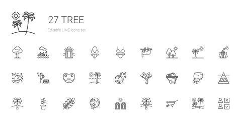 Obraz na płótnie Canvas tree icons set