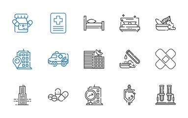 hospital icons set