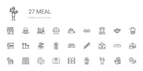 meal icons set