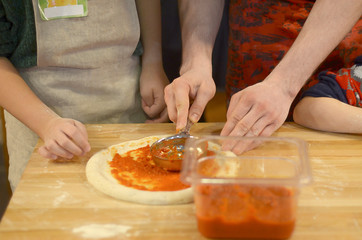  master class from the chef of pizza baking in the restaurant
