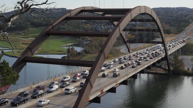 This video is about traffic on the Penney Backer bridge in Austin, Texas. This video was filmed in 4k for best image quality.