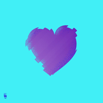 Happy Valentines Day illustration. Broken heart isolated shape. Eps10 Vector illustration