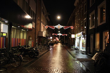 Amsterdam street at nitght