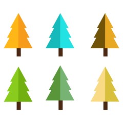 trees icon pines, season vector illustration