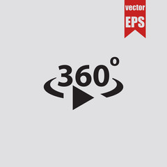 360 degrees icon.Vector illustration.