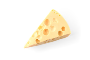 Cheese isolated on white background.