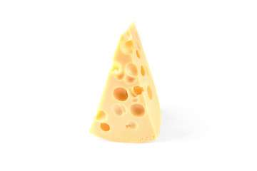 Cheese isolated on white background.