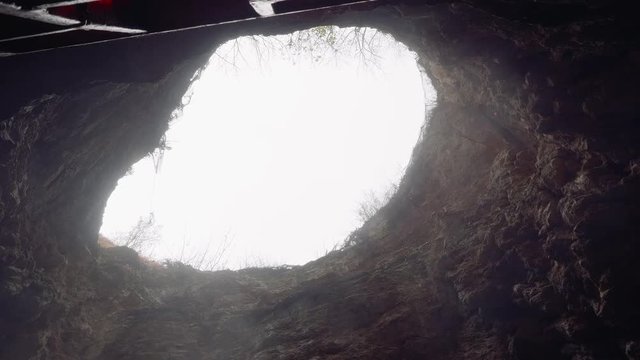 Hole in cave named Proval. Bottm view