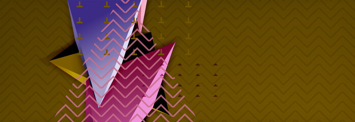 3d triangular vector minimal abstract background design