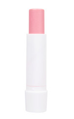 Pink balm lipstick, lips care and beauty