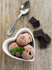Fototapeta na wymiar Chocolate ice cream