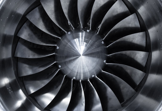 Jet Engine, Turbine blades of airplane