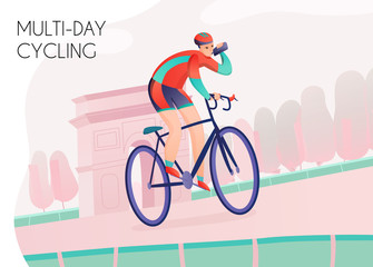 Multi Day Cycling Illustration