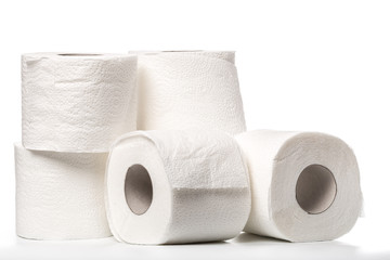 Roll Of Toilet Paper set Isolated On White Background