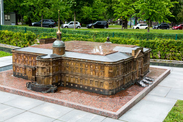 Reduced copy of the Mikhailovsky Castle in the Alexander Park in St. Petersburg