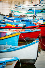 Fototapeta na wymiar Fishing boats in the port of Nesebar